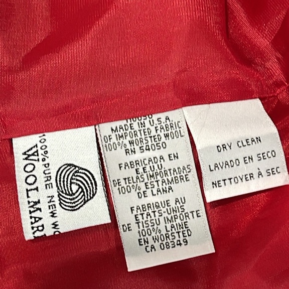 Talbots Collection 1990s pure new wool suit blazer zip closure size 4 NEW - Picture 13 of 16